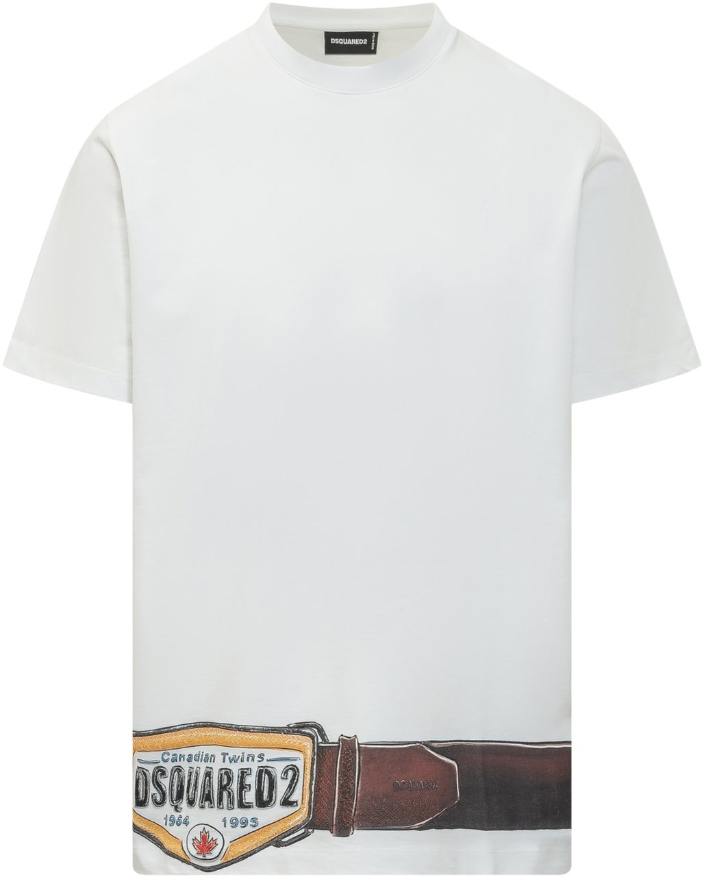 Dsquared2 T-shirt Loose Fit con Stampa Cintura Wit