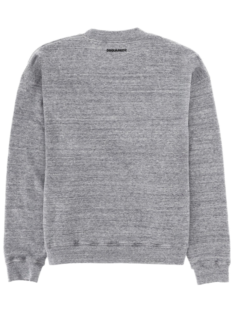 Dsquared2 Iconique Grey Diagonal Logo Sweatshirt Grijs