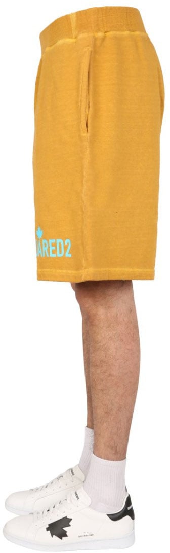 Dsquared2 "One Life One Planet" Bermuda Shorts Geel