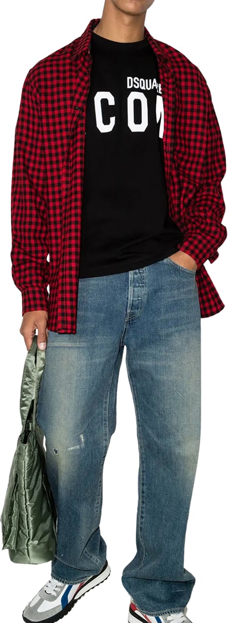 Dsquared2 Be Icon Logo T-shirt Zwart