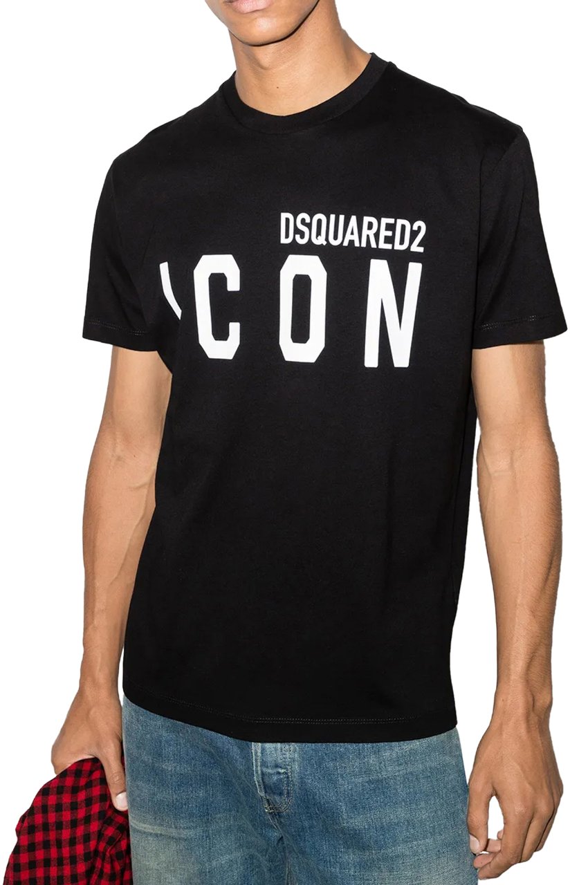 Dsquared2 Be Icon Logo T-shirt Zwart