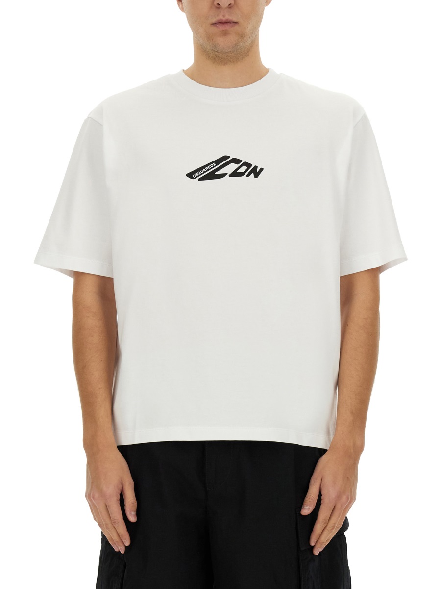 Dsquared2 "Icon New Generation Loose Fit" T-Shirt Wit