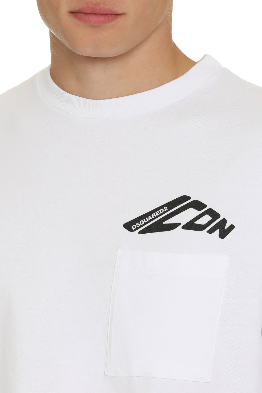 Dsquared2 Cotton crew-neck T-shirt Wit