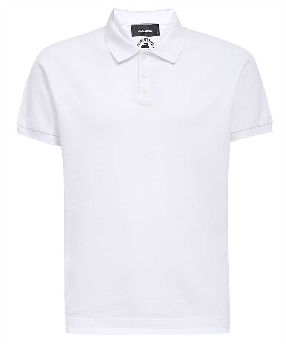 Dsquared2 Short sleeve cotton polo shirt Wit