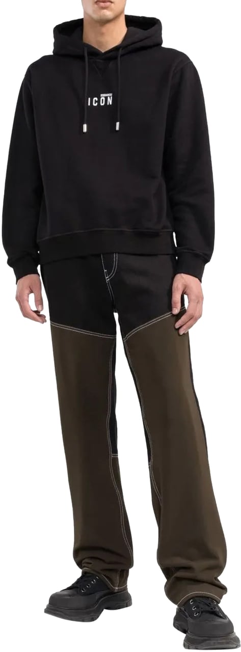 Dsquared2 Be Icon Logo Hoodie Zwart