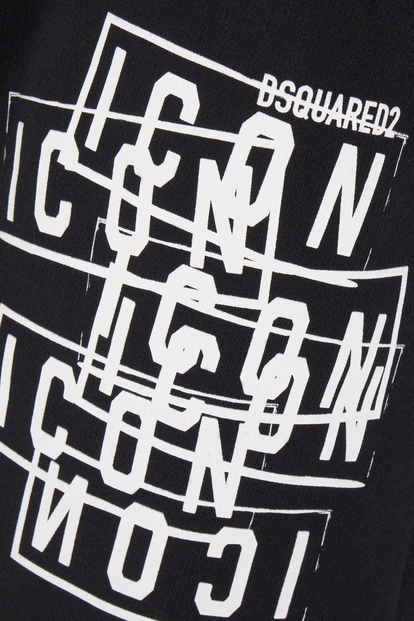 Dsquared2 Dsquared2 Black cotton bermuda shorts Zwart