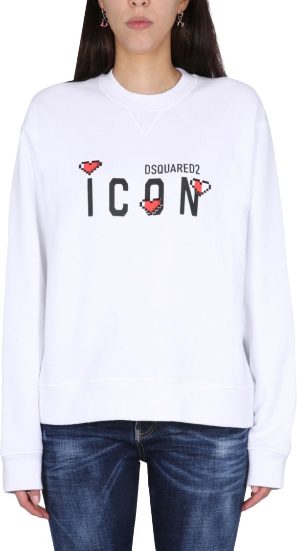 Dsquared2 Icon Game Lover Sweatshirt Wit