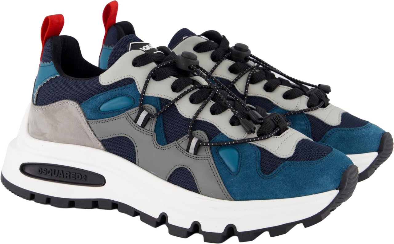 Dsquared2 Heren Run DS2 Sneaker Blauw/Grijs Grijs