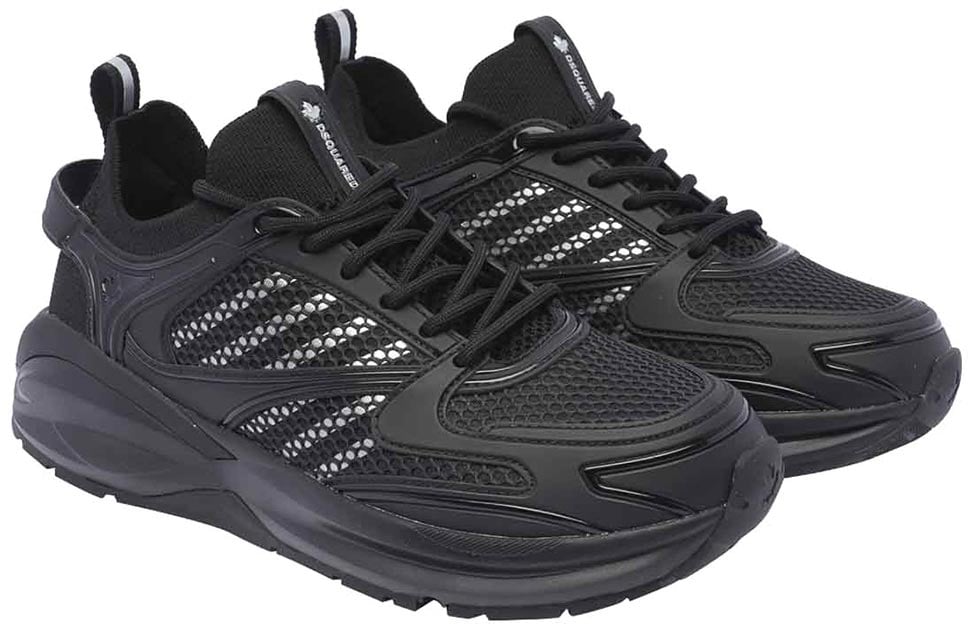 Dsquared2 Dash Logo Lace-up Sneakers Zwart