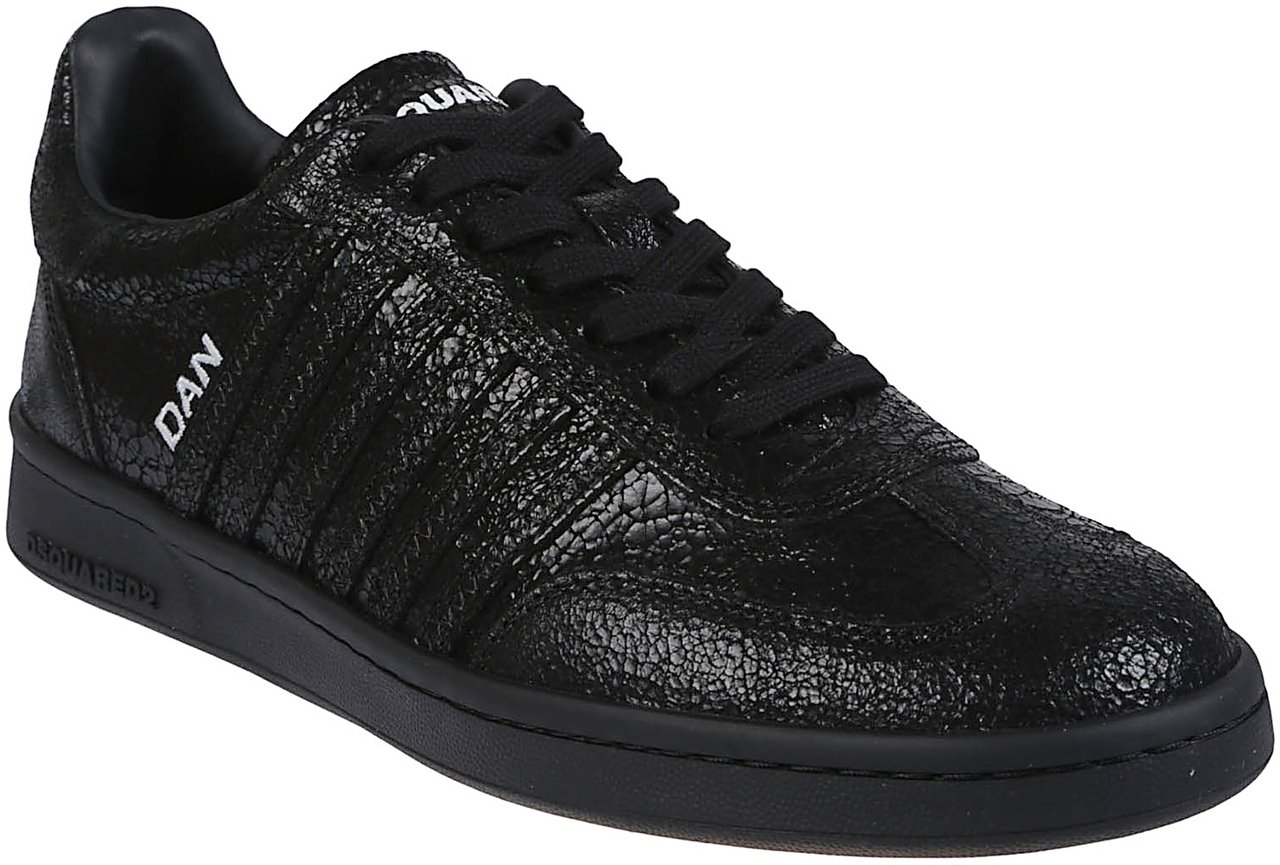 Dsquared2 Boxer Lace-up Low Top Sneakers Black Zwart