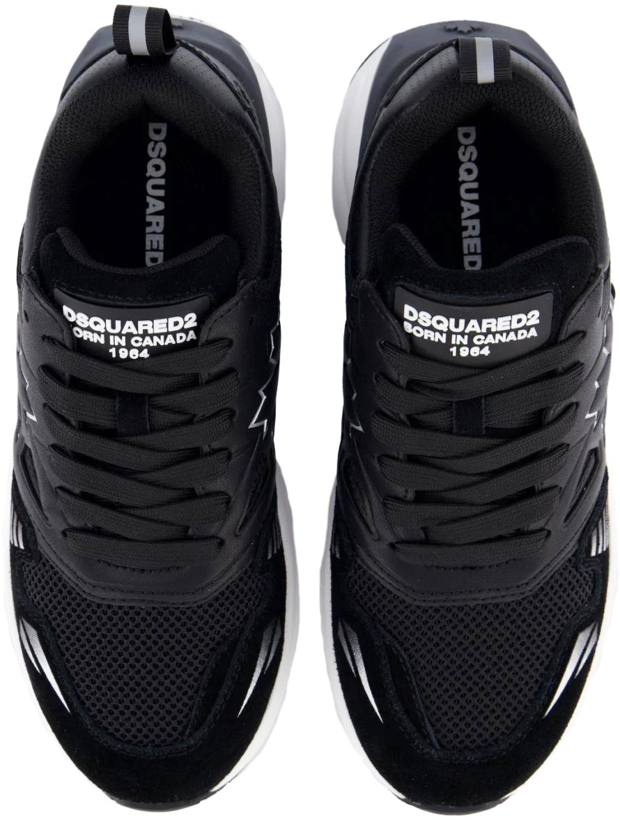 Dsquared2 Dash Logo Lace-up Sneakers Zwart