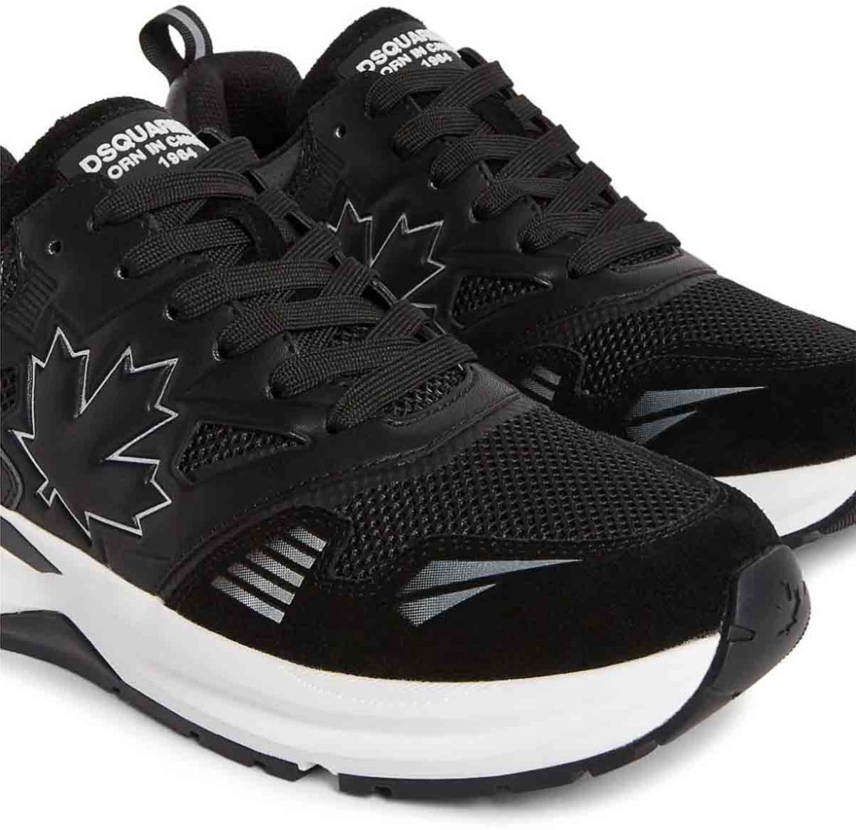 Dsquared2 Dash Logo Lace-up Sneakers Zwart