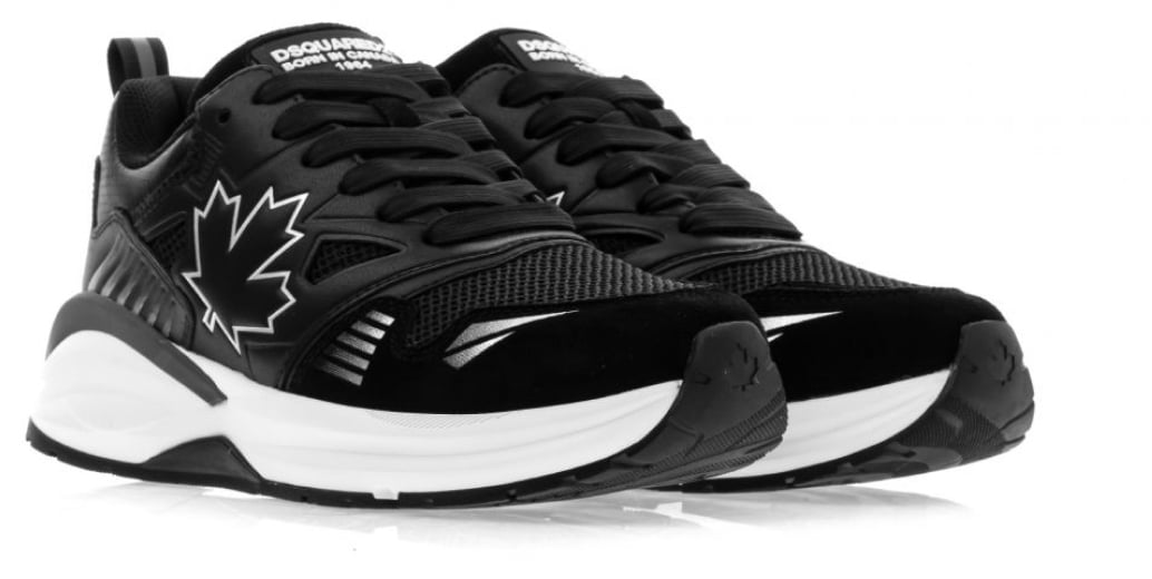 Dsquared2 Dash Logo Lace-up Sneakers Zwart