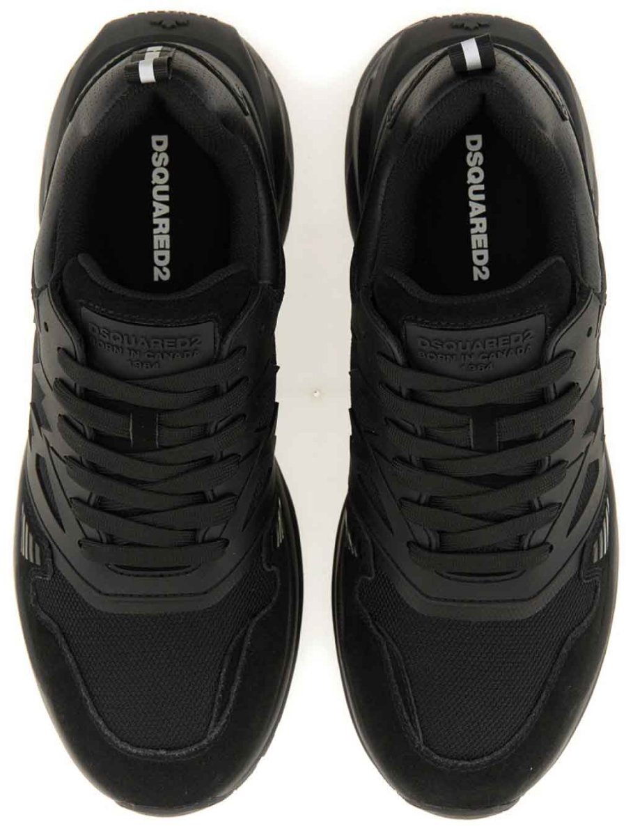 Dsquared2 Dash Logo Lace-up Sneakers Zwart