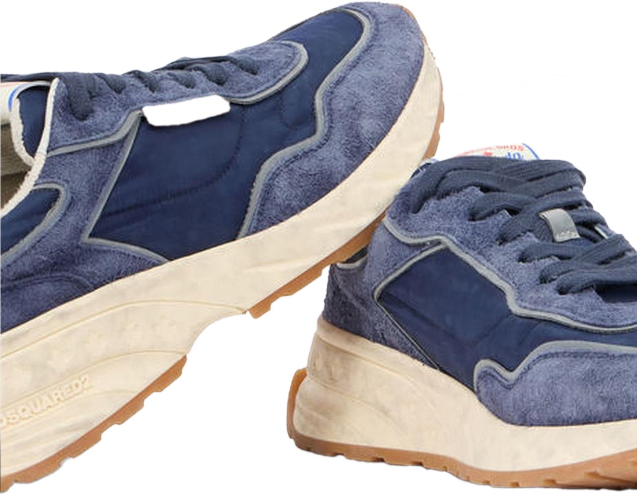 Dsquared2 Heren Lace-Up Low Top Sneakers Blauw