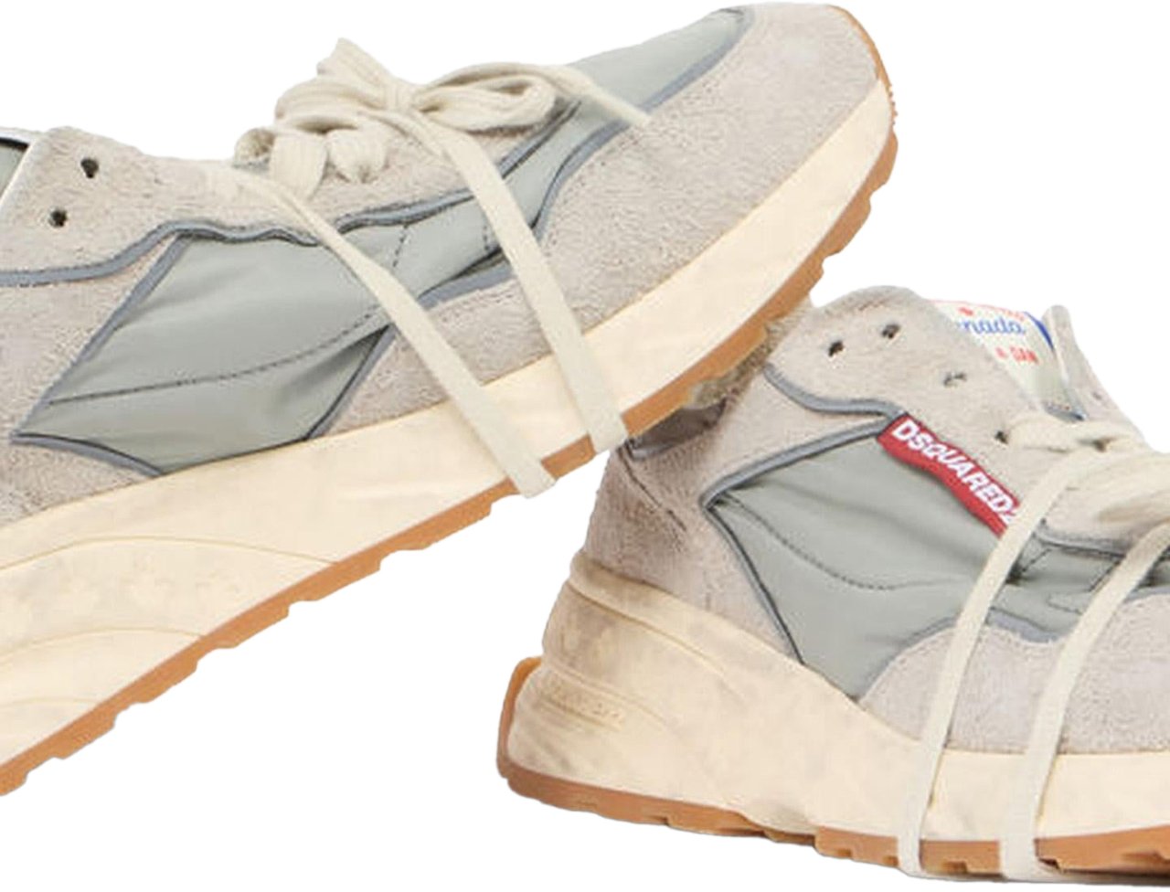 Dsquared2 Heren Lace-Up Low Top Sneakers Grijs