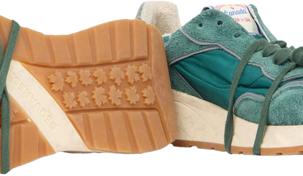 Dsquared2 Heren Lace-Up Low Top Sneakers Groen