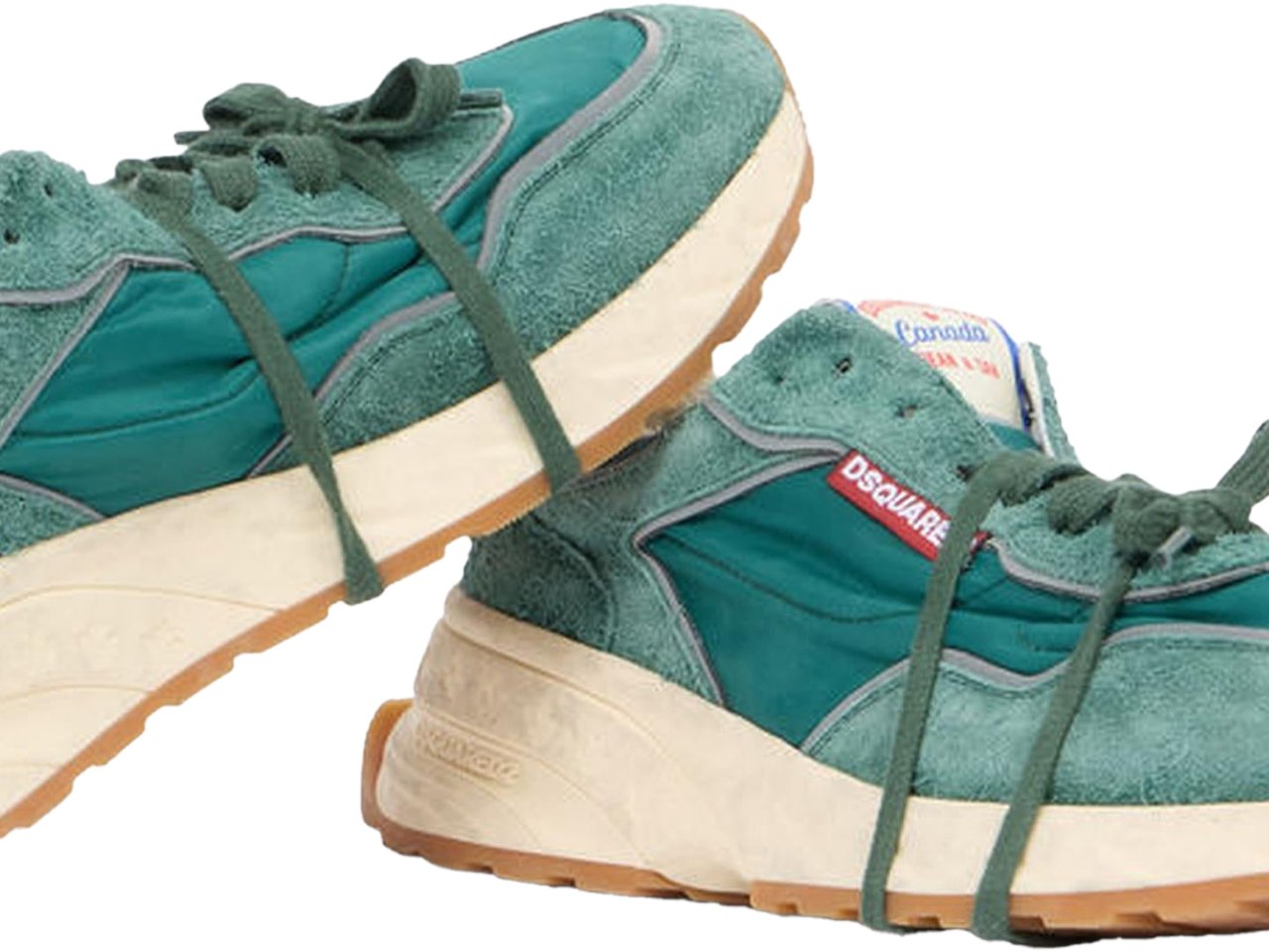 Dsquared2 Heren Lace-Up Low Top Sneakers Groen