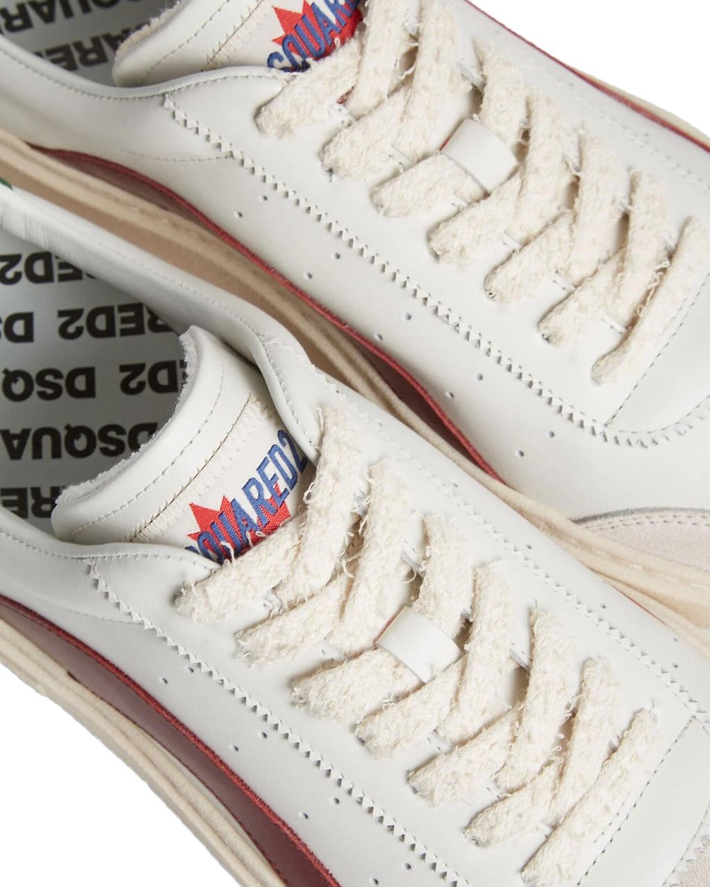 Dsquared2 Heren Rider Sneaker Wit/Bordo Wit