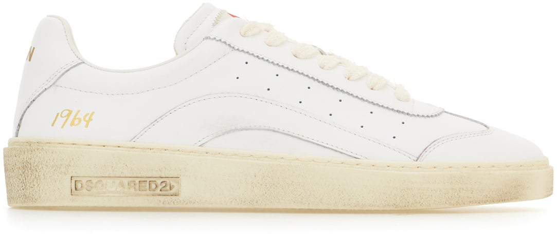 Dsquared2 Dsquared2 White leather Rider sneakers Wit