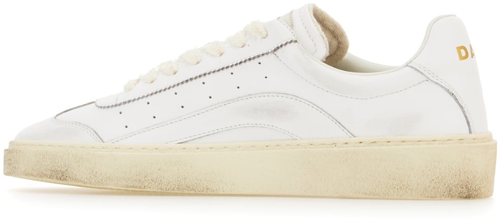 Dsquared2 Dsquared2 White leather Rider sneakers Wit
