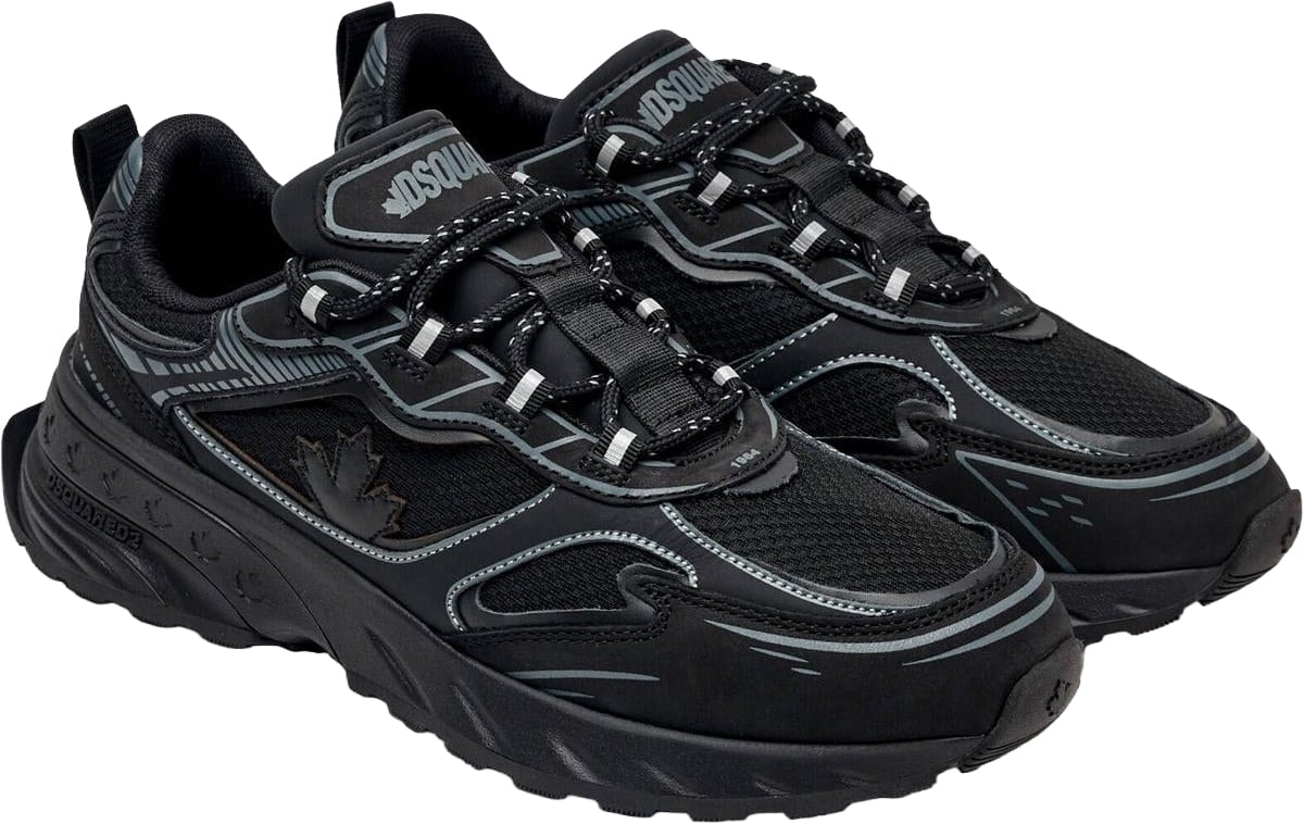 Dsquared2 Heren Sprinter Sneaker Wit/Groen Grijs