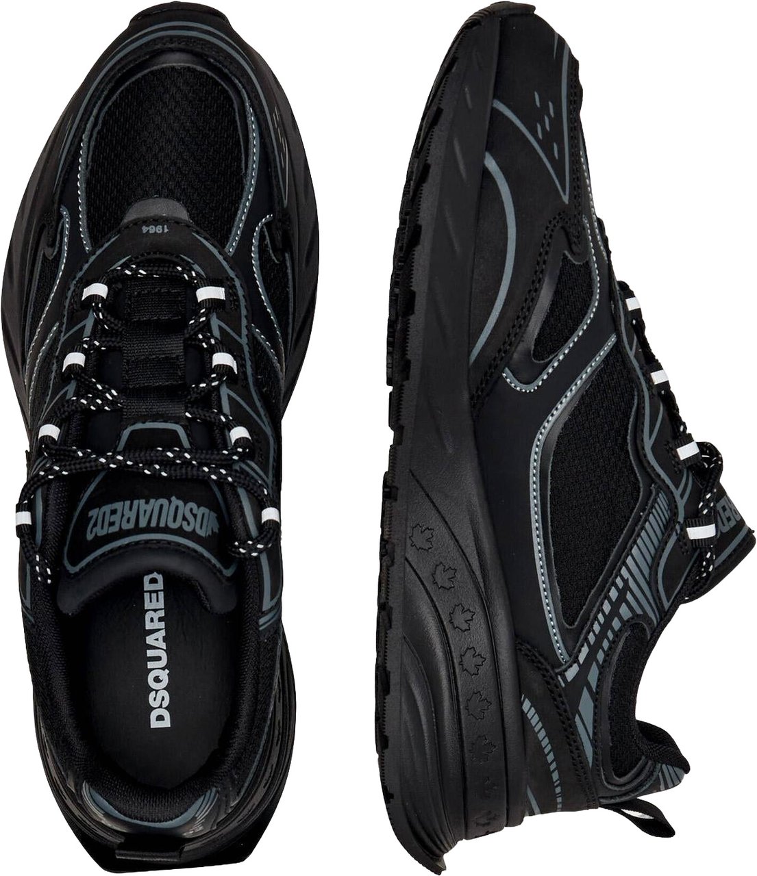 Dsquared2 Heren Sprinter Sneaker Wit/Groen Grijs