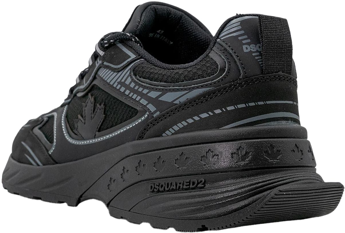 Dsquared2 Heren Sprinter Sneaker Wit/Groen Zwart