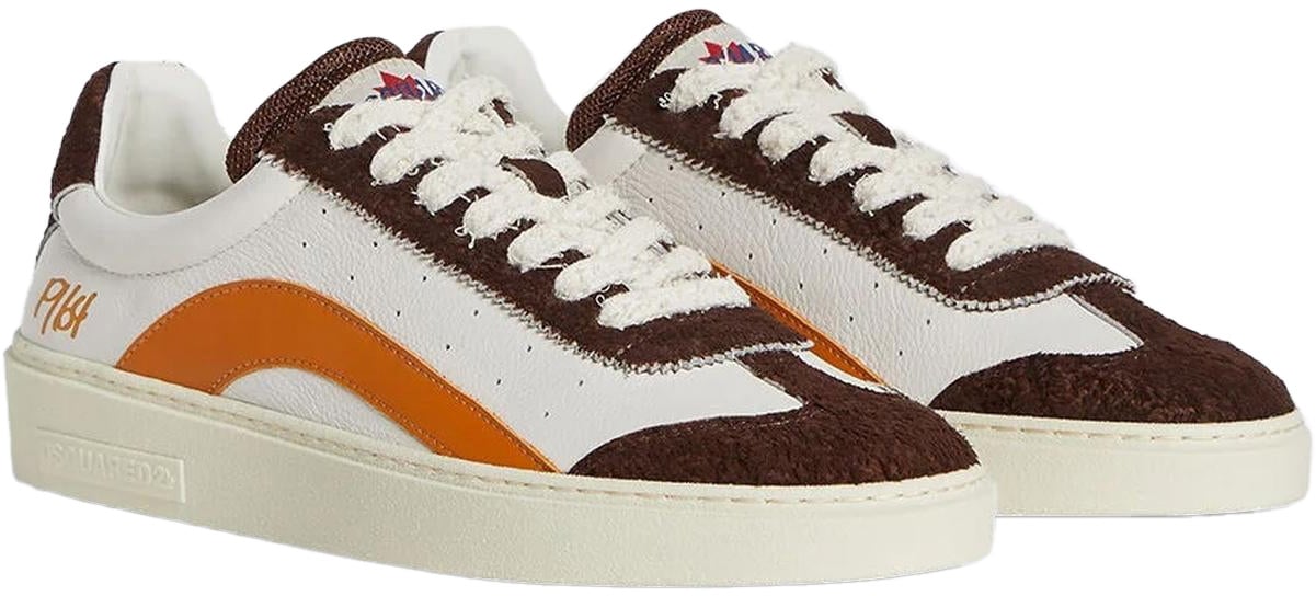 Dsquared2 Heren Rider Sneaker Bruin/Oranje Bruin