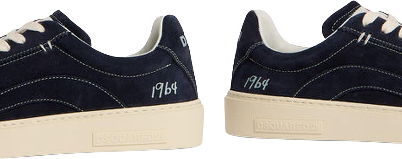 Dsquared2 Heren Lace-Up Low Top Sneakers Blauw