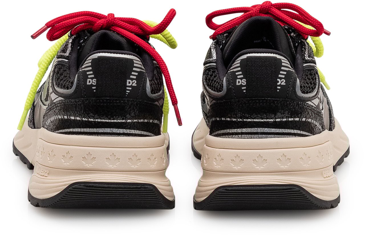Dsquared2 Sneaker Crackle con dettagli a contrasto Zwart