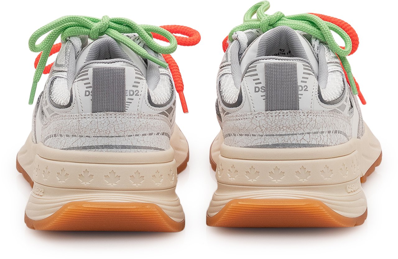 Dsquared2 Sneaker Crackle con dettagli a contrasto Wit