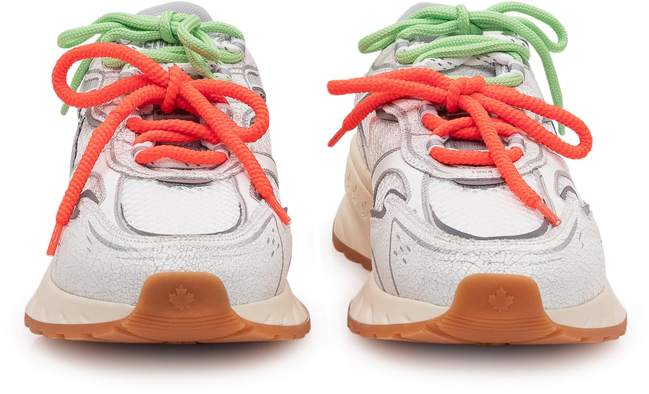 Dsquared2 Sneaker Crackle con dettagli a contrasto Wit