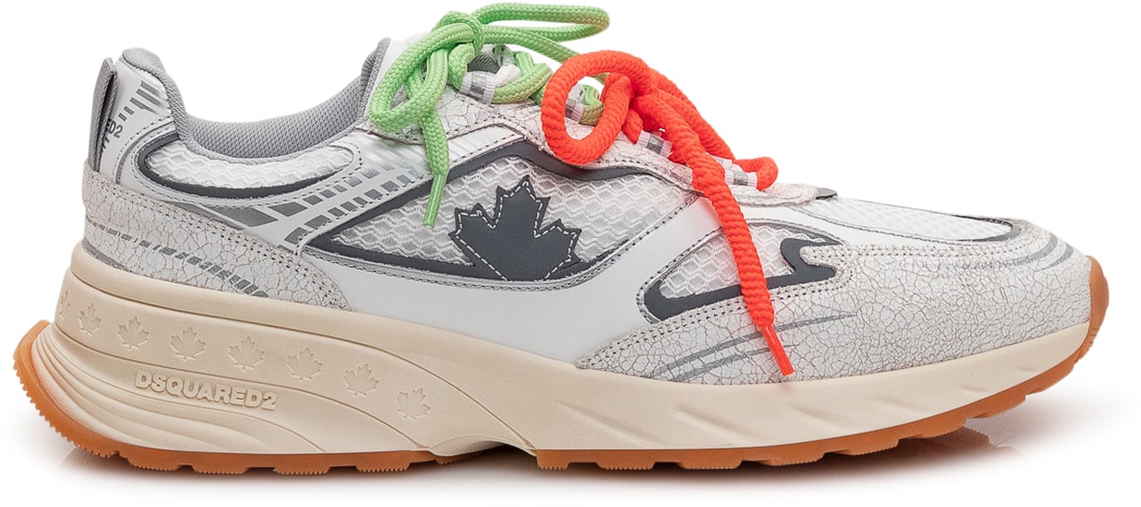 Dsquared2 Sneaker Crackle con dettagli a contrasto Wit