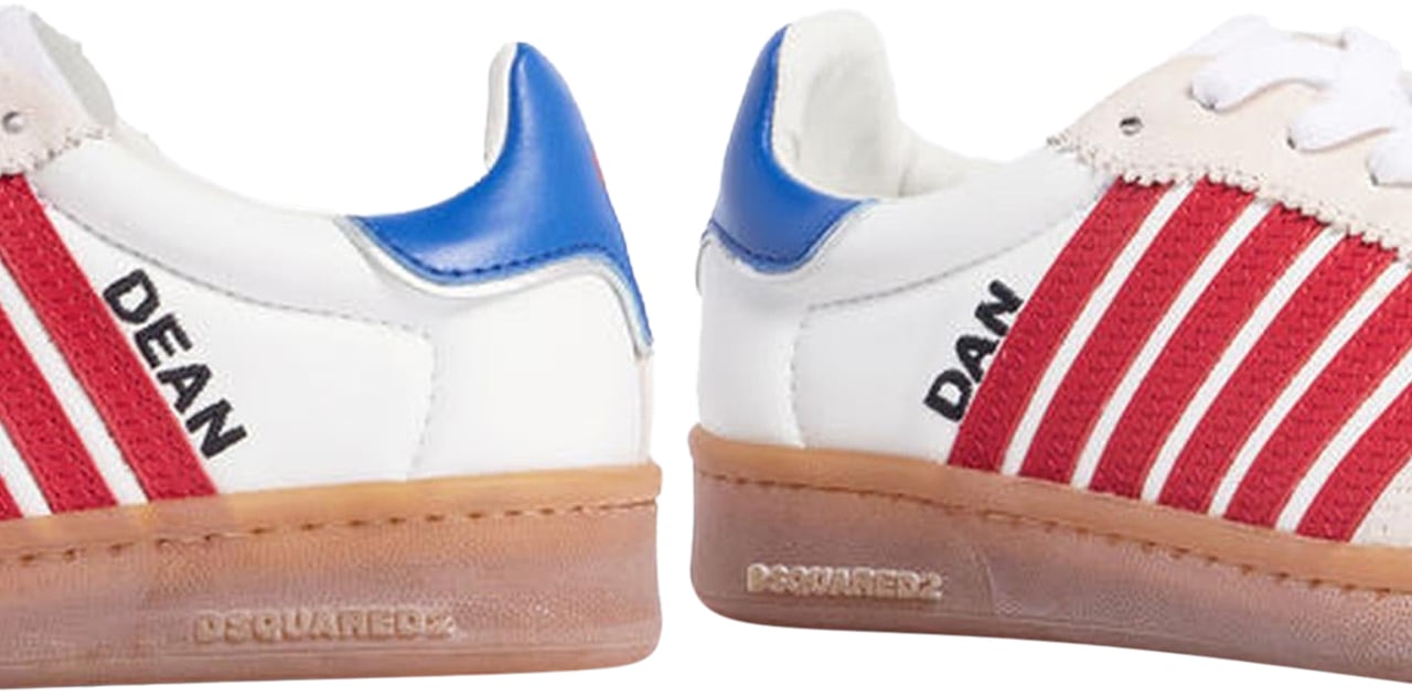 Dsquared2 Heren Lace-Up Low Top Sneakers Wit