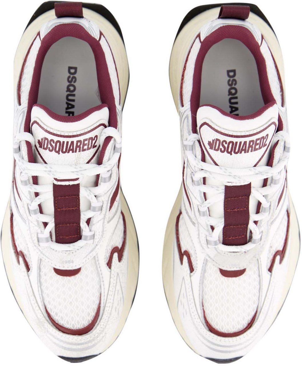 Dsquared2 Dames Sprinter Sneaker Wit/Bordo Wit