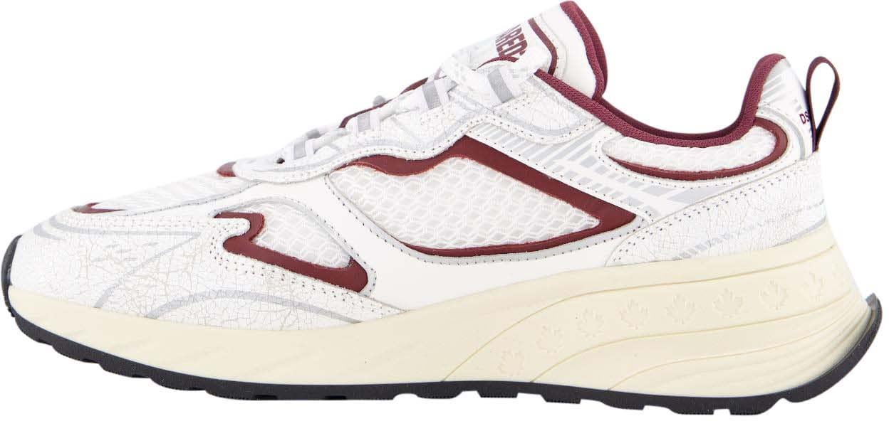 Dsquared2 Dames Sprinter Sneaker Wit/Bordo Wit