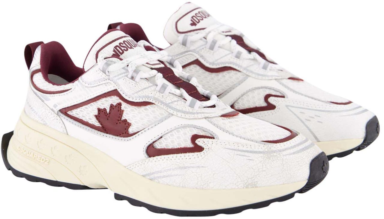Dsquared2 Dames Sprinter Sneaker Wit/Bordo Wit