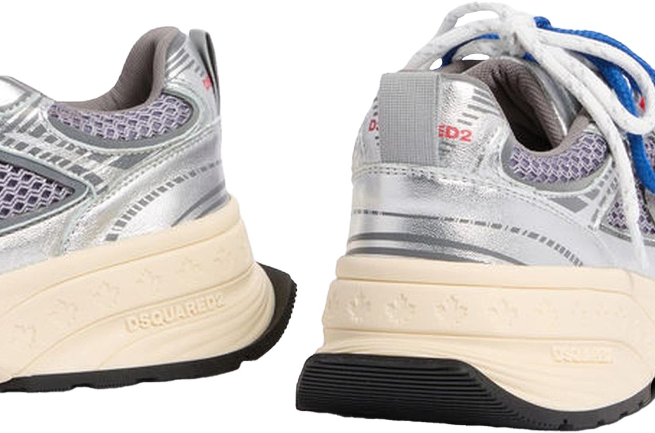 Dsquared2 Dames Lace-Up Low Top Sneakers Metallic