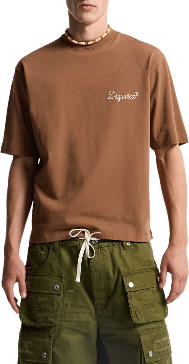 Dsquared2 Loose Fit T-shirt Brown Bruin