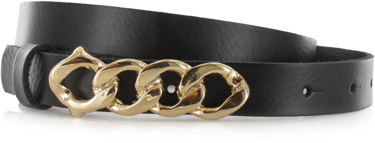 DSTRCT - riem met goudkleurige hardware Zwart