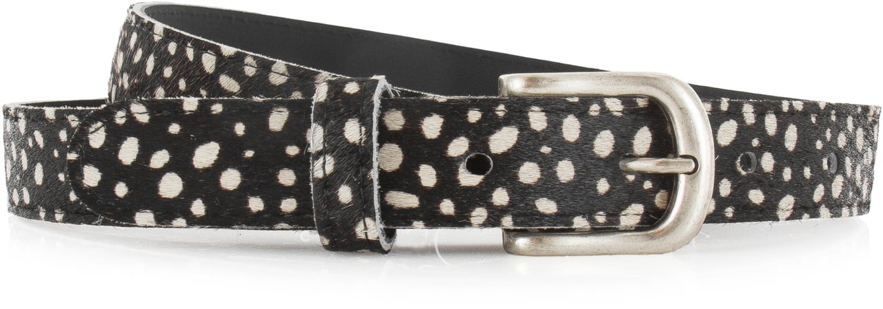DSTRCT - riem met hairon stippenprint Zwart