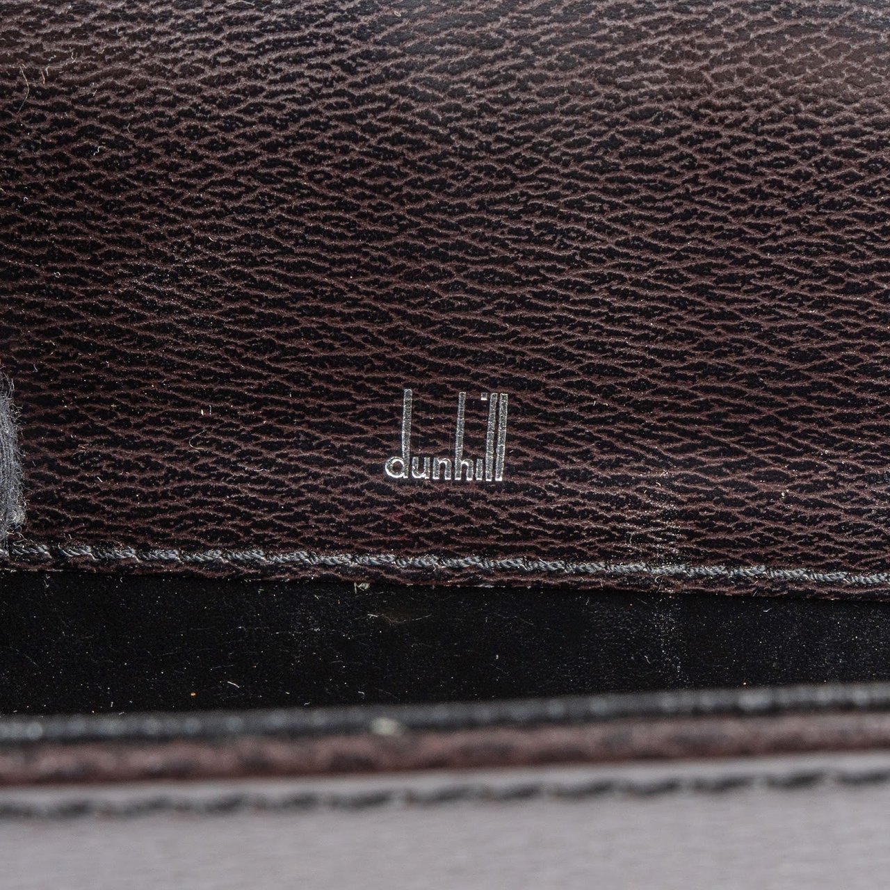 Dunhill Dunhill Black Leather Briefcase Handbag Zwart