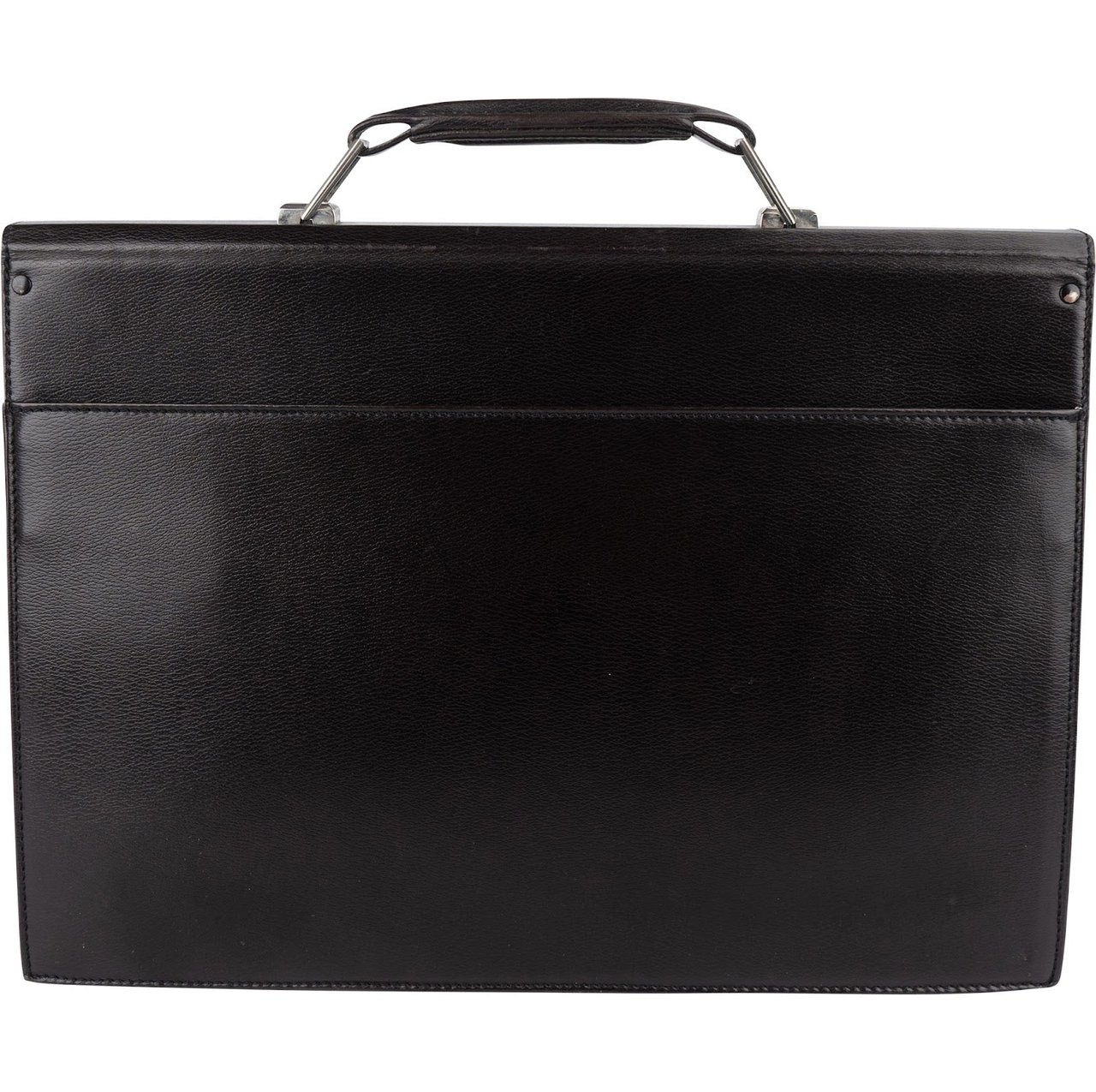 Dunhill Dunhill Black Leather Briefcase Handbag Zwart