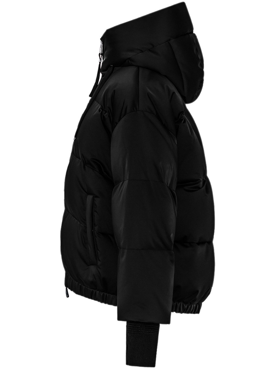 Duno Piumino Corto Oversize Puffer Jacket Zwart