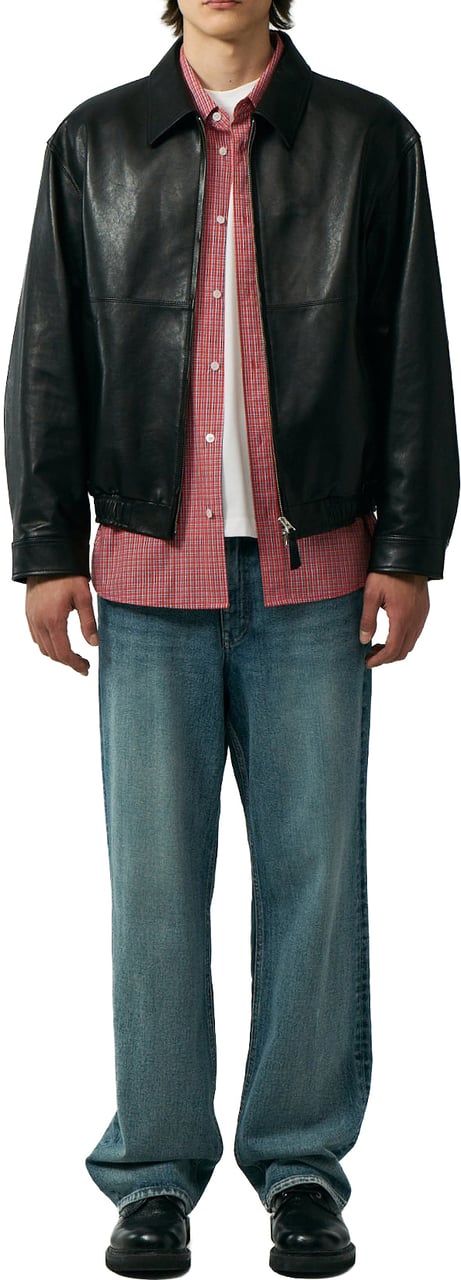 DUNST Giacca In Pelle Drizzler Nera Zwart