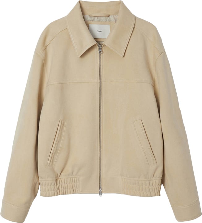 DUNST Giacca Unisex Vegan Suede Collared Blouson Cream Divers