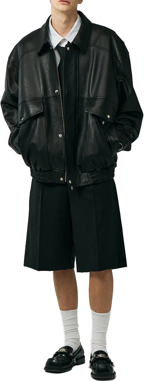 DUNST Shorts Bermuda Pleated Neri Divers