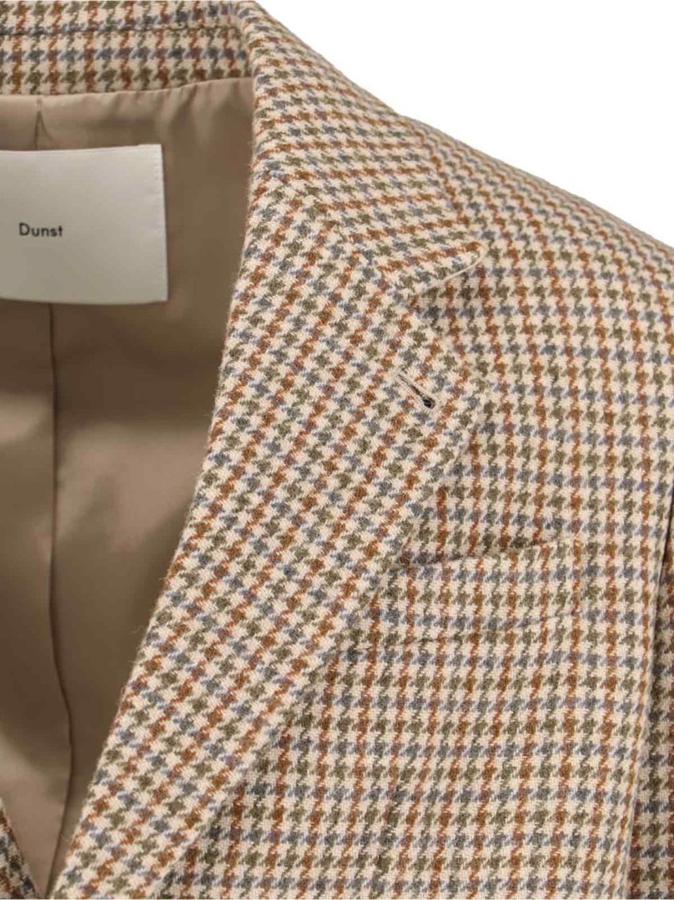DUNST Single-Breasted Wool Blend Blazer – Beige Neutraal