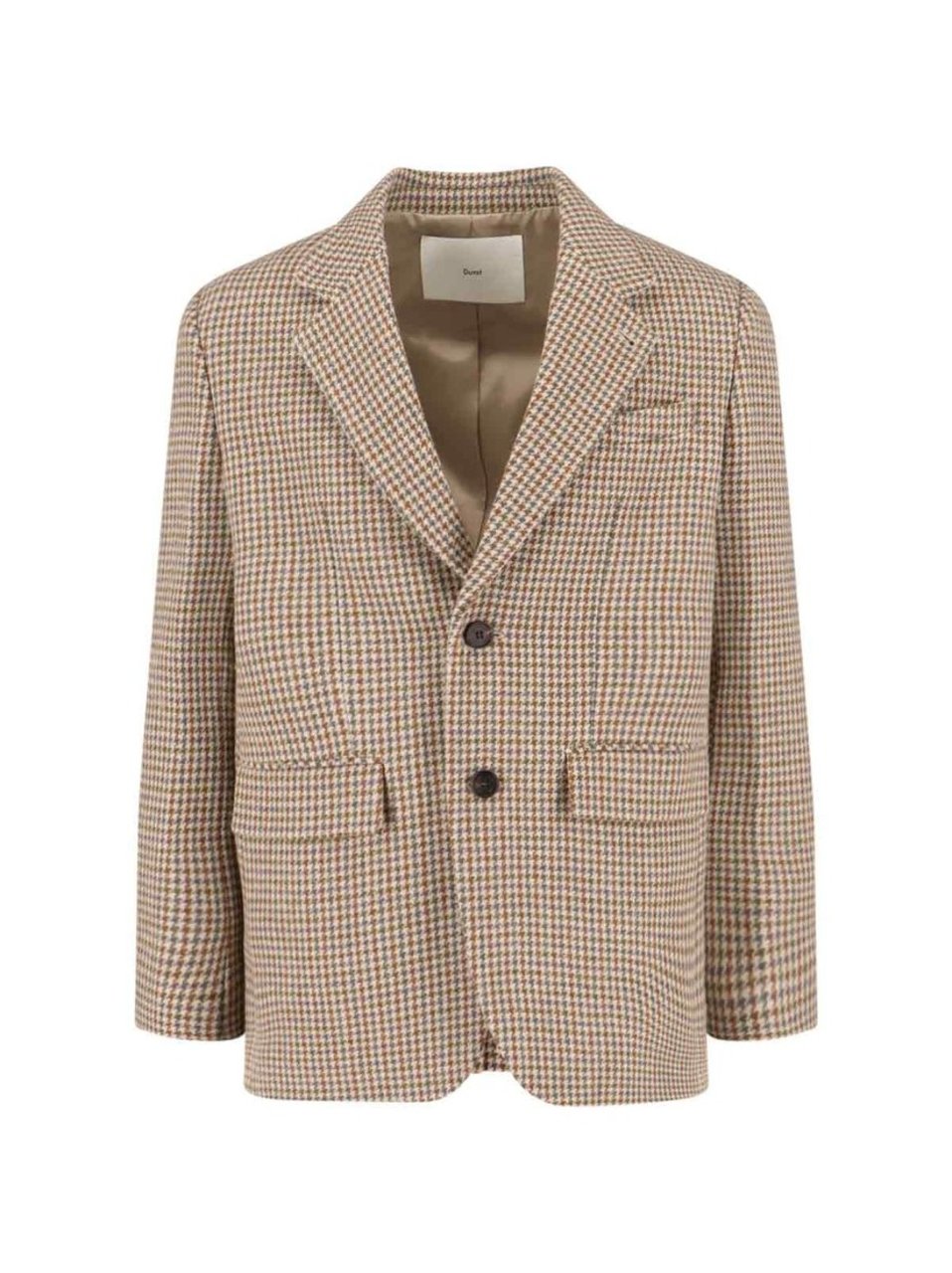 DUNST Single-Breasted Wool Blend Blazer – Beige Neutraal